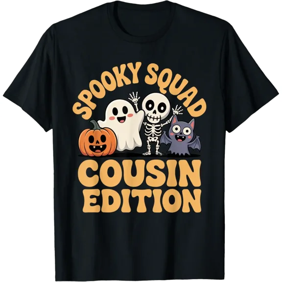 Spooky Squad Cousin Crew Cute Halloween Matching Outfit T-Shirt Shirts