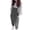 Black, variant on Girls' Roll Cuff Cropped Denim Overalls, Adjustable Button Straps & Dual Front Pockets in Two Washed Shades for City Shopping and Casual Street Wandering Blue 100