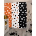 thumbnail image 4 of Halloween Pumpkins Shower Curtain Set ，Waterproof Fabric Shower Curtains Black White Orange Stripes Shower Curtains for Bathroom,Bathroom Decor 60"x72", 4 of 6