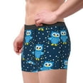 thumbnail image 2 of Kdxio Men's Boxer Briefs with Blue Owl Print - Comfortable and Breathable Underwear for Everyday Wear, 2 of 5