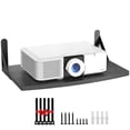 thumbnail image 7 of Mini Projector Shelf for Wall Mount, Projector Wall Mount Floating Shelf, Black Projector Stand, Projector Rack Holder, Modem Cable Shelf by Wood with Cable Ties, 7 of 7