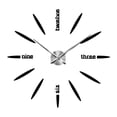 thumbnail image 3 of Bricolaje Reloj de Pared 3D Espejo Acrílico Gran Tamaño con Indicación de Números en Inglés Decoración Moderna Negro Soledad Reloj de pared con la etiqueta engomada del espejo, 3 of 5