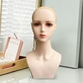 thumbnail image 6 of Female Mannequin Head Display Model Multipurpose Professional Durable Manikin with Shoulder for Earrings Hats s Making Style C, 6 of 8