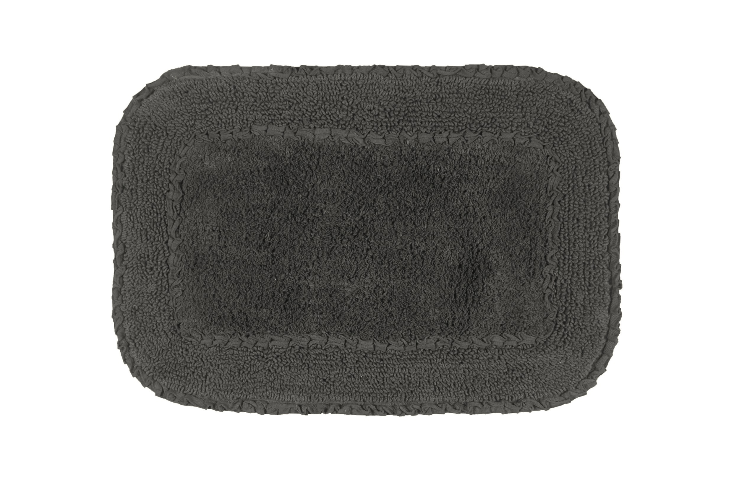 Home Weavers Radiant Collection Bathroom Rug 100% Cotton Bathroom Rugs Set, Machine Washable Rug, Soft & Absorbent bath Rug, Kitchen Mat, Bath Rug, Bath Floor Mat Non Slip, 17"x24" Rectangle, Gray