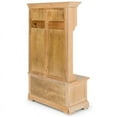 thumbnail image 5 of Pemberly Row Traditional Brown Wood Desk with Hutch, 5 of 6