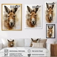 thumbnail image 4 of Designart "Donkey Portrait with Country Charm I" Animals Framed Wall Art - Traditional Brown Donkey Living Room Framed Canvas Art, 4 of 6