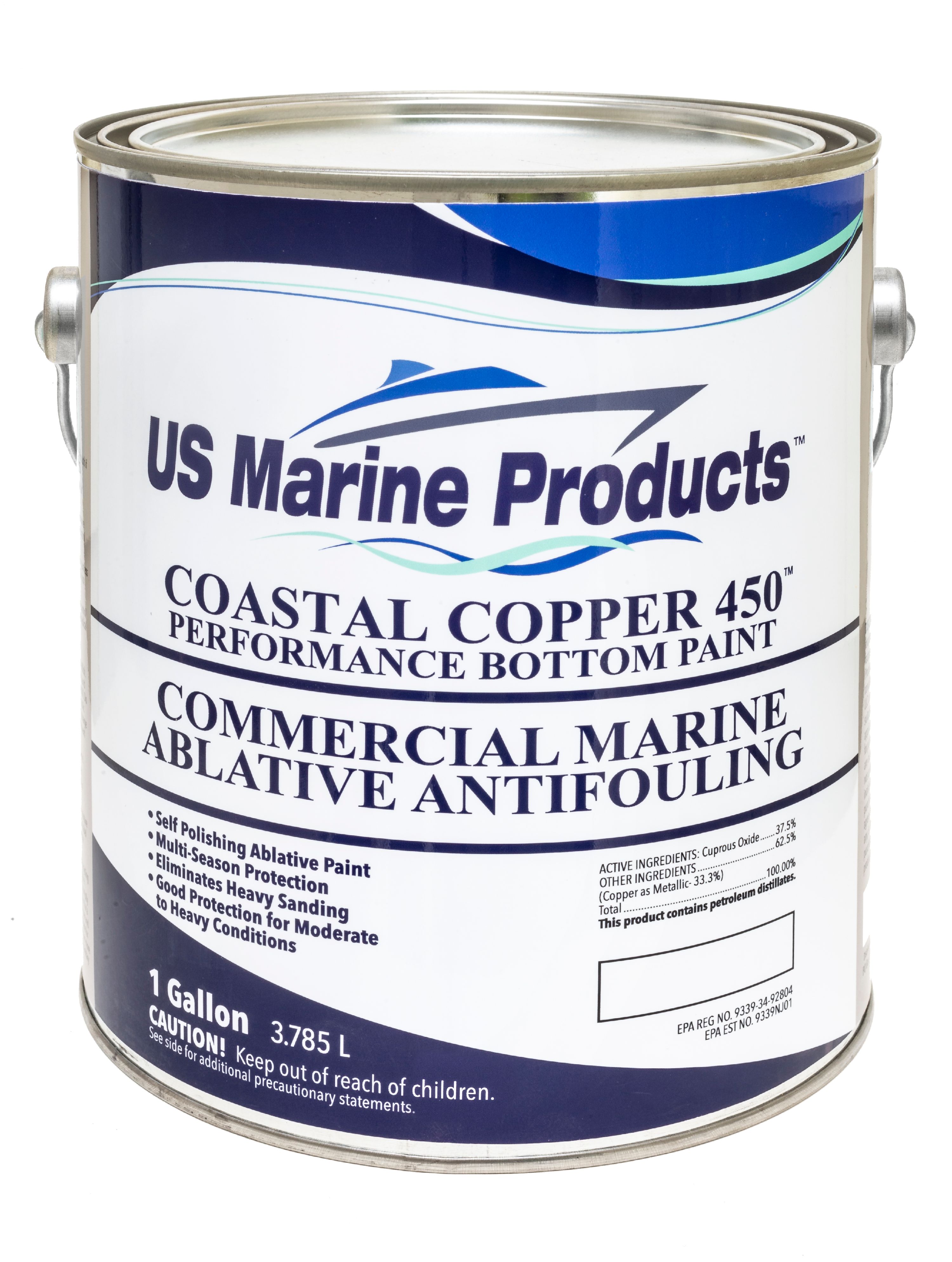 Coastal Copper 450 MultiSeason Ablative Antifouling Bottom Paint BLACK
