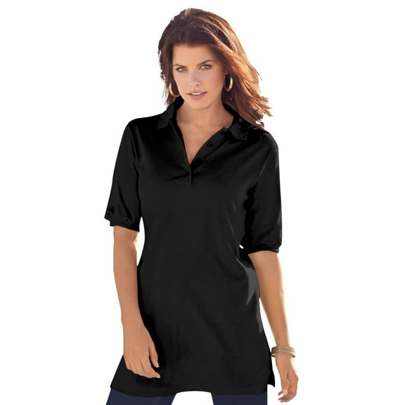 Roaman's Women's Plus Size Oversized Polo Tunic