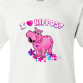thumbnail image 4 of Inktastic I Love Hippos with Pink Hippo and Flowers Youth T-Shirt, 4 of 5