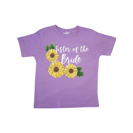 

Inktastic Sister of the Bride with Sunflowers Gift Toddler Boy or Toddler Girl T-Shirt