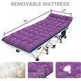 thumbnail image 2 of Camping Cot with Comfortable Mattress Cots for Sleeping Premium Fabric Camping Bed Easy Setup Folding Cot with Carry Bag for Guest Bed Adults Home Office Outdoor, 2 of 6