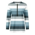thumbnail image 4 of FNFYFH Half Zip Sweatshirts for Women Fashion Striped Pullover Loose Fit Long Sleeve Crewneck Tunic Sweatshirt 2025 Zipper Tops Shirts Red XXL Clearance Deals, 4 of 5