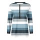 thumbnail image 4 of ICHUANYI Liquidación Tops para Mujer Otoño Manga Larga Jersey Suelto Camisa Elegante Casual Señoras Rayas Cuello Redondo Sudaderas ICHUANYI WER202308247331, 4 of 5