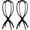 Black, variant on Wig Head Stand for Travel,2 Packs