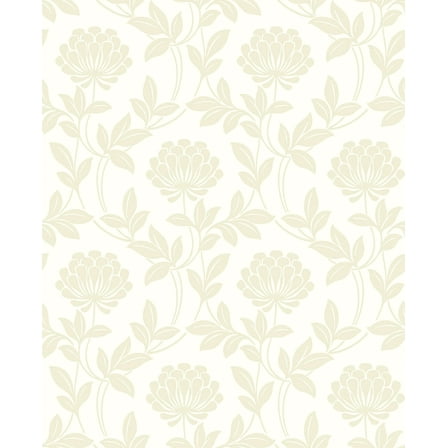 Brewster 2810-87716 Advantage Ogilvy Bone Floral Wallpaper Bone