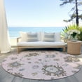 thumbnail image 6 of Addison Rugs Chantille Indoor/Outdoor Traditional Oushak Pink Washable Round Rug, 8' x 8', 6 of 6