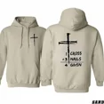 thumbnail image 2 of Christian Hoodie – 1 Cross 3 Nails 4 Given, Faith Quote Pullover, Religious Cross Graphic, Unisex Casual Streetwear, 2 of 6