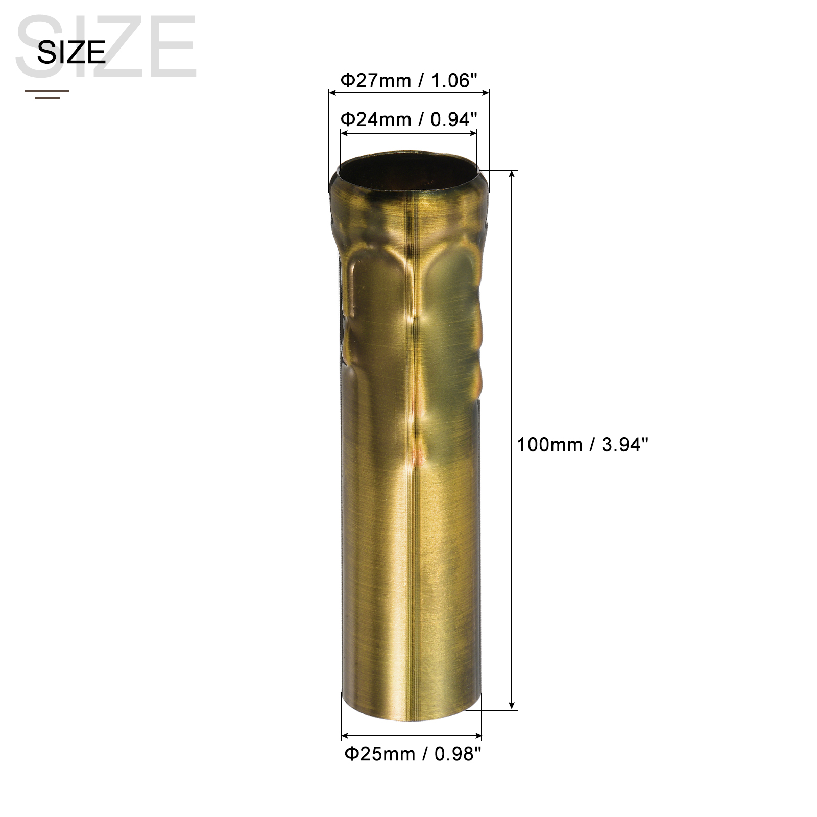 Candle Socket Covers for Chandelier Bulb Base Holders Gold Bronze 0.98" x 3.94"