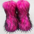 thumbnail image 4 of Botas A Media Pantorrilla Nieve Peludas Mujeres Cálidas Cómodas Zapatos Planos Al Aire Libre, 4 of 8