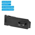 thumbnail image 4 of Unique Bargains 4 Inch Padlock Latch, Stainless Steel Barn Door Security Padlock Hasp Lock Latch, Black, 4 of 6