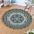 thumbnail image 1 of Round Rugs Vintage Round Rugs Machine Washable Round Rugs Floor Carpet Non-Slip Low Pile Round Rugs for Living Room Bedroom Dining Room Indoor(E,120 * 120CM), 1 of 6