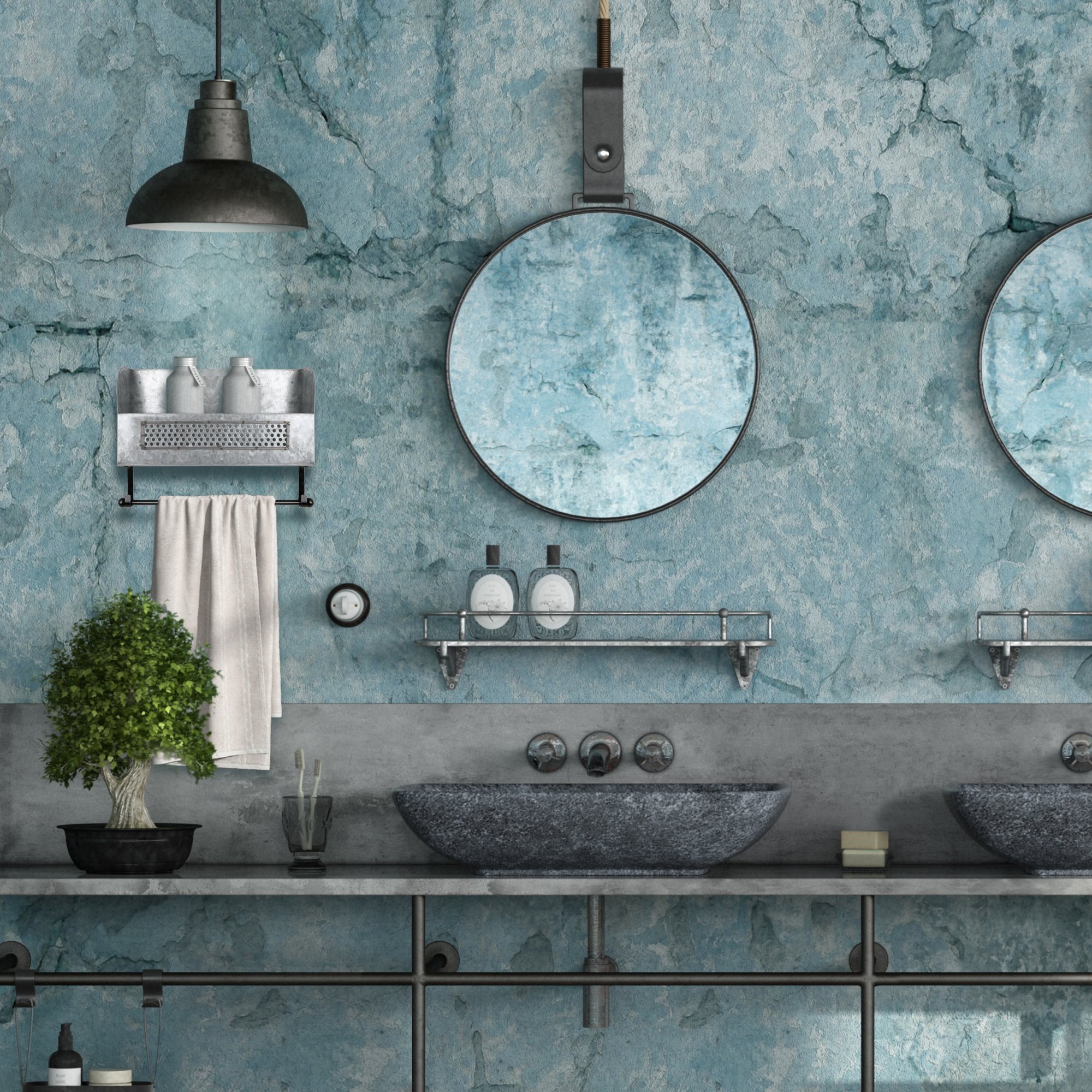 Autumn Alley Wall Mounted Farmhouse Galvanized Paper Towel Holder – Rustic Kitchen Decor