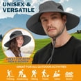 thumbnail image 2 of EINSKEY Sombrero de ala ancha para el sol, protección UV UPF 50+, impermeable, plegable, para hombres y mujeres, pesca, senderismo, playa, jardín, 2 of 8