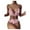 Brown, variant on HBYJLZYG Bikini Sets For Women, Bikini Print Bandage Two-Piece Swimwear Swimsuit Beachwear Set