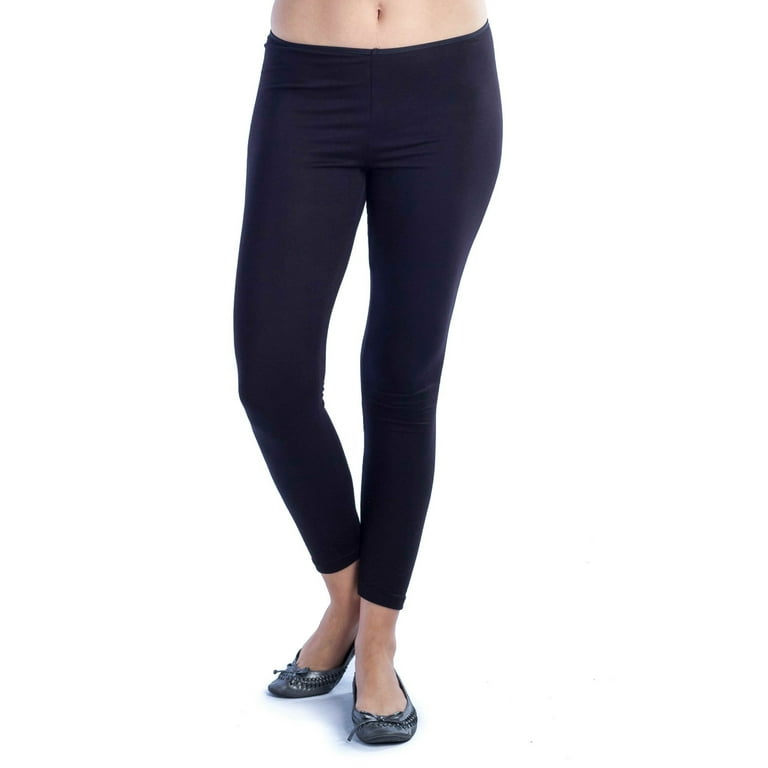 Comfortable Ankle Length Stretch Leggings-Navy-S