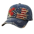 thumbnail image 6 of USA 250th Anniversary Hat 1776-2026 - Embroidered Distressed Denim Cap - Vintage Ripped Flag Patriotic American Gift, 6 of 6