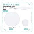 thumbnail image 5 of 5 Pcs Foldable Flying Disc Fans 9.8 Inch Sublimation Fans Polyester Black Edge Folding Fan Set with Bag for White, 5 of 5