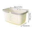 thumbnail image 3 of MTBLYS Cesta organizadora de ducha de plástico con asa | Gran capacidad | Organizador de baño con drenaje | 30 x 19 x 16 cm | Organizador de baño, 3 of 7