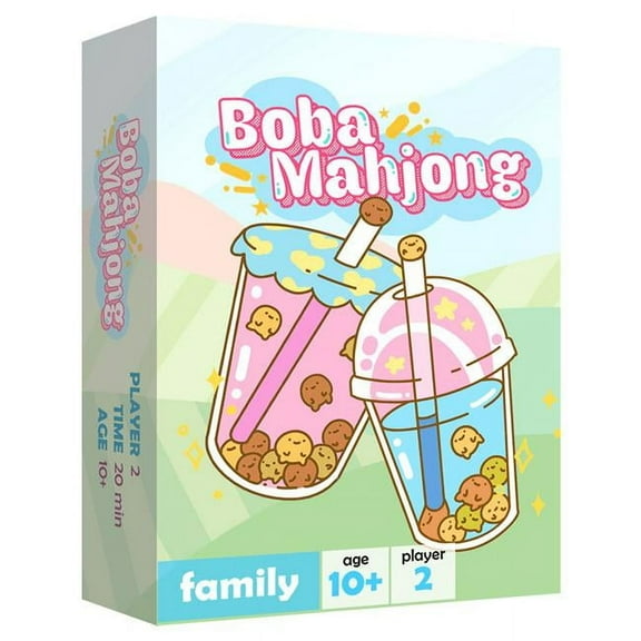 Giga Mech Games Boba Mahjong Adult Card Game, Multicolor