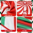 thumbnail image 4 of Christmas Candy Tree Skirt 36 Inch Reversible Christmas Candy Tree Mat Christmas Red and White/Green and Red Candy Tree Skirt for Holiday Party Indoor Outdoor Christmas Winter Tree Mat Decoration, 4 of 6