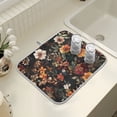 thumbnail image 4 of Yayeee Dish Drying Mat for Kitchen Counter 16" x 18" Microfiber Super Absorbent Coffee Decorative Pad, Colorful Flower, 4 of 9