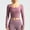 01 Purple, variant on YueHuiYing Workout Sets for Women Tight-Fitting Seamless Long Sleeve Crop Tops High Waist Yoga Top