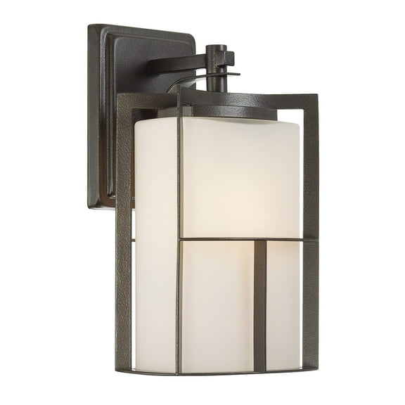 Braxton Charcoal 1-Light Outdoor Line Voltage Hardwired Porch Light Wall Sconce with No Bulb Included
