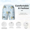thumbnail image 5 of Balery Cartoon Turtle Mens Swim Trunks Swim Shorts for Men Quick Dry Inseam Beach Shorts with Compression Liner Pocket-Medium, 5 of 9