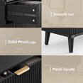 thumbnail image 6 of GIKPAL Bedroom Dresser and Nightstand 3 Piece Set - Includes Boho Double 6 Drawer Storage Dresser, Nightstand Set of 2 with Charging Station, Modern Bedroom Set, Black, 6 of 13