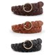 thumbnail image 1 of Tal 3 uds cinturones trenzados para mujer cinturones trenzados apretados cinturones con hebilla de junta tórica para vestidos, vaqueros, faldas, pantalones ZefeiWu 8390615075862, 1 of 1