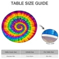 thumbnail image 6 of Rainbow Tie Dye Mandala Pattern Round Fitted Tablecloth with Elastic Edge,Dining Table Cover Waterproof,Outdoor Round Tablecloth for Camping,Dining,Indoor and Outdoor, 6 of 7