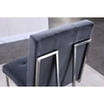 thumbnail image 3 of 2 Modern Velvet Dining Chair - , Silver Stainless Base, Instant (2) And Ready, 3 of 6