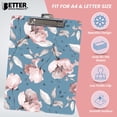 thumbnail image 2 of Fashion Clipboard, Floral Design, Standard A4 Letter Size, 12.5" x 9", Wooden Clipboard, Low Profile Clip with Retractable Hanging Tab, Decorative Clipboard, by Better Office Products (Vintage Floral), 2 of 5