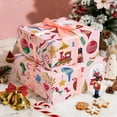 thumbnail image 5 of NeoMart- Pink Christmas Wrapping Paper - Mini Roll - 17 Inch x 16.5 Feet - Pink Christmas Toys Wrapping Paper for Xmas Holiday, Party Celebration, 5 of 14