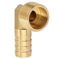 thumbnail image 1 of 1pc 3/4 Male Thread Brass Elbow Barbed Coupling Connector Hose Fitting (16mm), 1 of 9