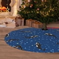 thumbnail image 6 of Sikiie Whales Swim 30-48 inches {designName} Print Christmas Tree Skirt Snowman Xmas Tree Skirt with Edge Christmas Decorations for Holiday Party-48", 6 of 7