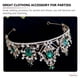 thumbnail image 5 of KAKOWELY Corona de novia Tiara nupcial de boda Corona de diamantes de imitación Tiara de diamantes de imitación Tocado de fiesta, 5 of 5