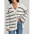 thumbnail image 6 of Women Oversized Cardigan Sweater Fall Outfits Cloth Fashion V Neck Loose Soft Knit Button Front Casual Trendy Tops Outwear, 6 of 8