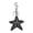 Black, variant on Keychain Pendant, Hand-Stitched Rivets Imitation Leather Star Shape Bag Charm Keys Suitcases Accessory