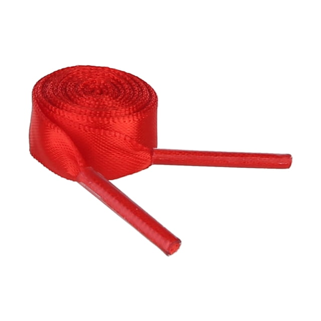 Cordones planos de cinta para zapatillas de deporte, cordones para mujer, decoración DIY rojo 80cm/31.5